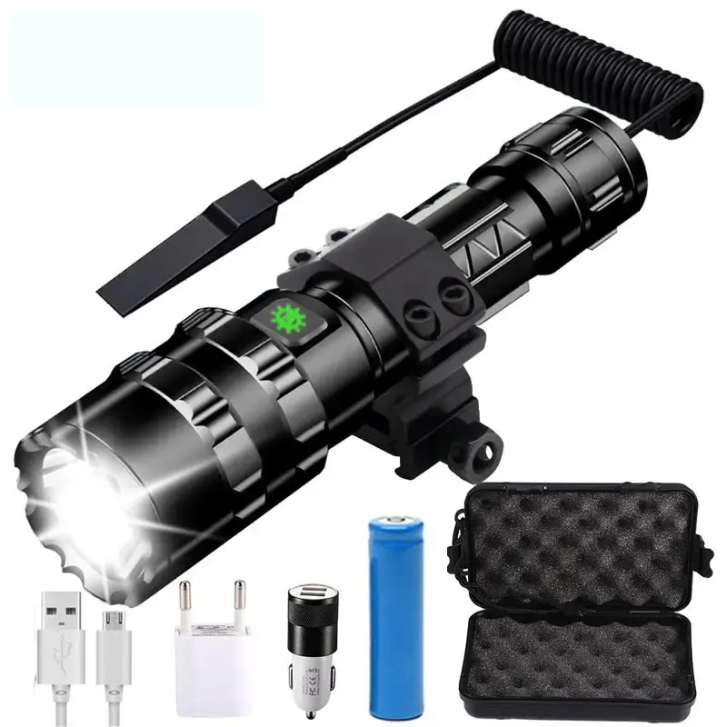 Flashlight Waterproof 3000 High Lumens USB Rechargeable Tactical Flashlights XHP50 Flashlight Most Powerful Portable LED Flashlight Outdoor