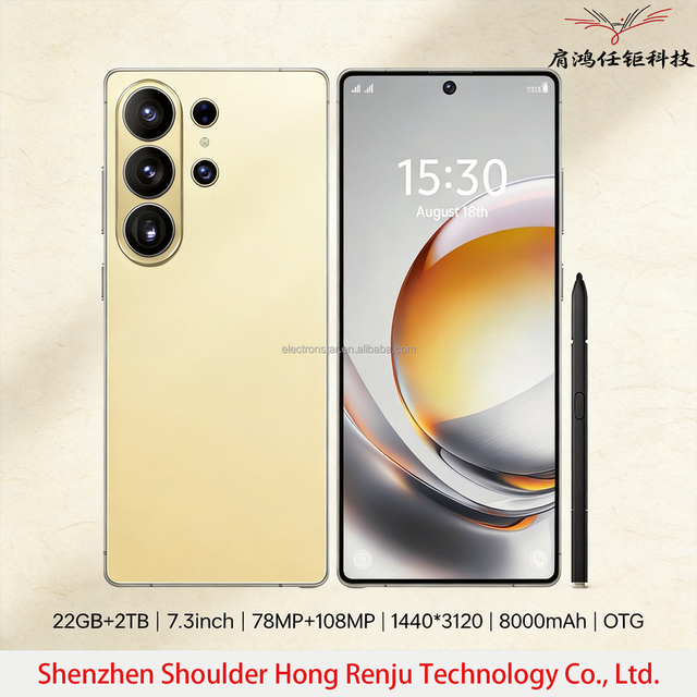 Android 16 22G+2TB 7.3INC 2026 Latest S25 Ultra Android Smartphone Global 5G Phone Celulares Flash Memory Built-in Pen Design