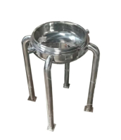 SS304 Sanitaire Triclamp 12 "X 6" Réducteur d'arc gainé avec quatre pattes et roulettes pour kits d'extracteurs de 5lb