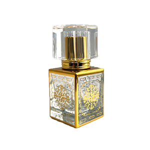 Bouteille de <span class=keywords><strong>Parfum</strong></span> de Luxe en Gros 30ml Carrée Motif Doré Récipients Cosmétiques en Verre Style Arabe de Dubaï Vaporisateurs Brumisateur - Product Image 6