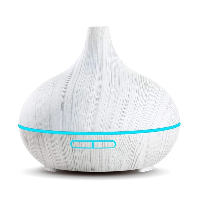 Hot 550ml Wood Grain Oil Diffusor Aroma Essential Oil Diffuser Wooden Ultrasonic Fragrance Air Humidifier with Remote Control