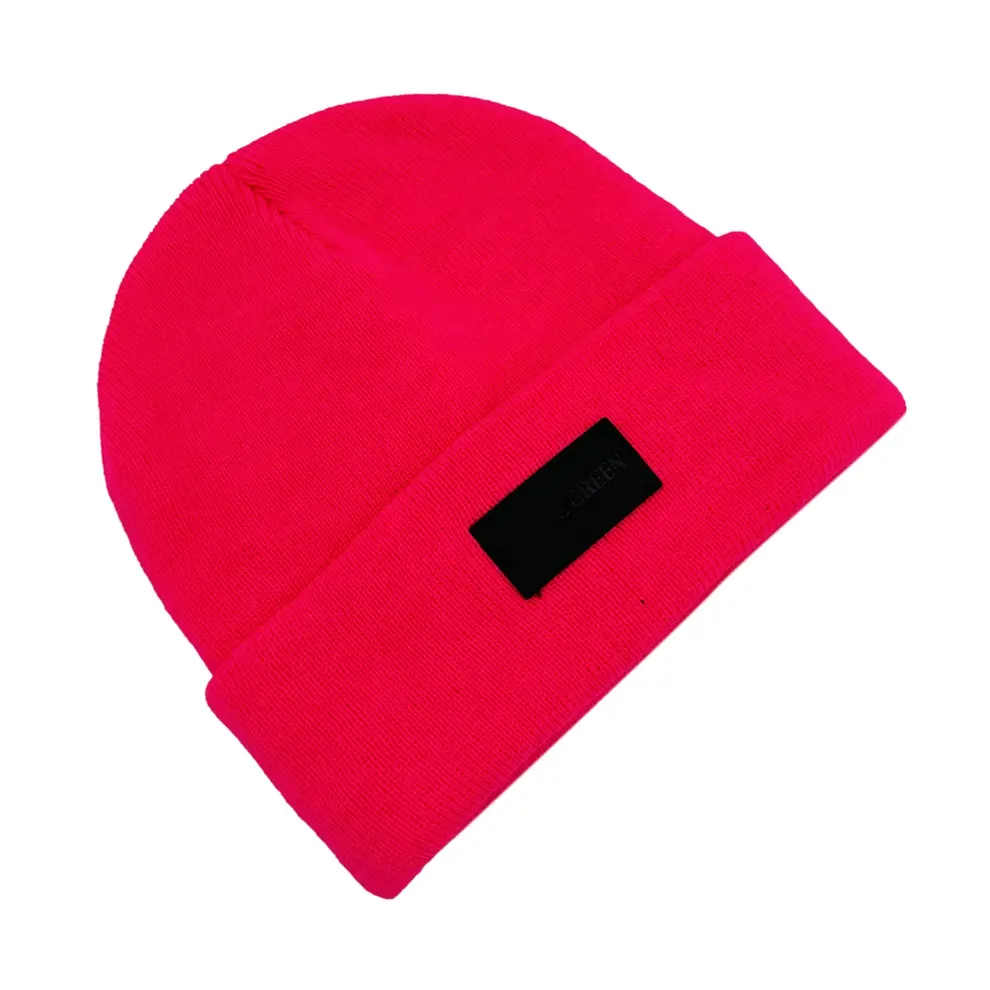 Bulk Pink Anpassbares Logo Winter Bestickte Private Label Kids Strick mütze Blank Child Beanie Hats FOB Re