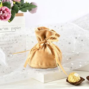 Sac cadeau personnalisé en tissu floqué grande capacité pour bijoux, avec cordon de serrage, souple, 13,5x10cm - Vente chaude - Product Image 3