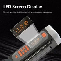 4500mAh noodradio, AM/FM/SW/DAB-band, draadloze luidspreker, zonnecel en handaangedreven telefoonoplader