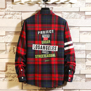 <span class=keywords><strong>Camicia</strong></span> Casual da <span class=keywords><strong>Uomo</strong></span> a Quadri, Stile Punk <span class=keywords><strong>Giapponese</strong></span> Streetwear - Product Image 3