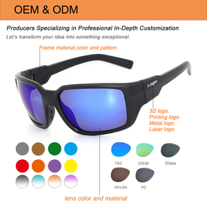 Occhiali da Sole Sportivi Unisex di Alta Qualità con <span class=keywords><strong>Montatura</strong></span> Rettangolare Completa, Lenti Polarizzate Colorate Anti-Riflesso, Logo Personalizzato, <span class=keywords><strong>Montatura</strong></span> in Materiale TPEE - Product Image 3