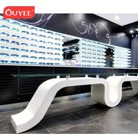 Magasin de détail Design d'intérieur Meubles Lunettes de soleil Présentoir Magasin d'optique en bois Vitrine murale Design