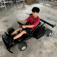 Kart de Carreras de Gasolina de 125 CC y 4 Tiempos, Gokart para Adultos de 8 Litros con Pedales y Estructura de Hierro para Derrapes al Aire Libre