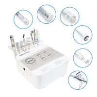 Appareil portable 8 en 1 pour le peeling de la peau, haute fréquence, aspiration galvanique, pulvérisation, microdermabrasion, embouts diamantés, analyse de la peau