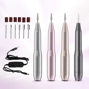 Nova lixa elétrica para unhas, caneta de perfuração de unhas, peça de mão leve de 20000rpm para manicure e pedicure, uso em unhas