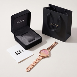 <span class=keywords><strong>Montre</strong></span> à <span class=keywords><strong>quartz</strong></span> pour <span class=keywords><strong>femme</strong></span>, boîtier en or rose, cadran rose scintillant, bracelet en acier inoxydable, chiffres romains, dégradé, <span class=keywords><strong>montre</strong></span>-bracelet élégante et fine - Product Image 3