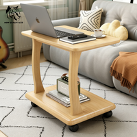Table basse moderne en bois massif personnalisable pour salon, design écologique, montage facile, prête à être expédiée