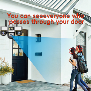 Kamera V380 Pro Model Pribadi 3 PTZ 3 Layar 12MP CCTV IP Keamanan Pelacakan Manusia Gerak Kamera Jaringan Tiga Lensa - Product Image 5