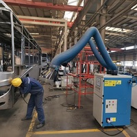 Collecteur de poussière industriel mobile, équipement de nettoyage de l'air pour les applications de découpe laser, de soudage et de meulage, en stock.