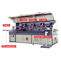 Máquina de Serigrafía Automática Multicolor de 6 Estaciones S104M para Frascos de Plástico, Botellas de Vidrio y Tubos de Cosméticos