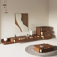 Meubles Intelligents d'Intérieur 2025 : Designs de Meuble TV et Table Basse Centre en Bois Massif MDF, Ajustables et Gain de Place