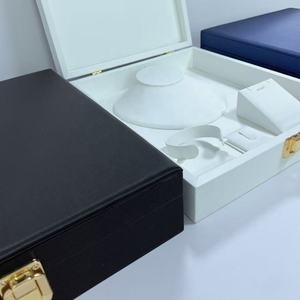 Lüks PU deri takı ekran için büyük Set zarif mücevher depolama organizatör kutusu kolye bileklik küpe yüzük için dükkanı - Product Image 2