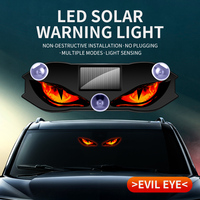 Luz de Advertencia LED Solar para Coche con Ojo Turco, Lámpara Estroboscópica de Seguridad Antirrobo con Sensor de Luz Automático para Parabrisas Interior de Vehículo