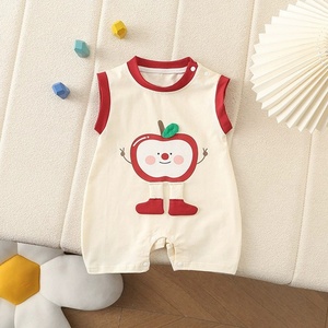 Monos de algodón de verano para bebés, monos de manga corta con estampado de jirafa y tren para bebés, talla 3, 6, 9, 12, 18, 24 meses - Product Image 4
