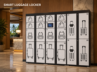 Casillero Inteligente para Equipaje con 20 Puertas y Pantalla Táctil, Gabinete de Almacenamiento de Bolsas de Autoservicio para Hoteles, Centros Comerciales y Centros Turísticos