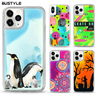 Coque de téléphone personnalisée en TPU+PC avec électroplaqué, paillettes liquides, anneau magnétique, antichoc, décorative et phosphorescente pour