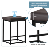 Ensemble de Table à manger Extra longue avec 3 tabourets en PU, nouveau, 4 pièces, hauteur de comptoir, ensemble de Table de cuisine, Console de Table, Bar