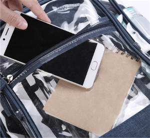 Sac à dos transparent en PVC imperméable personnalisé pour voyage, sac d'école transparent pour étudiants, sac à dos transparent pour femmes - Product Image 3