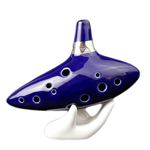 Ocarina de cerámica azul de 12 agujeros, Ocarina de Tiempo de la Leyenda de Zelda, instrumento musical de viento para principiantes - Product Image 1