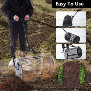 Épandeur manuel d'engrais pour l'entretien des pelouses, pour l'épandage de terreau et de compost, épandeurs de jardin pour pelouses - Product Image 4