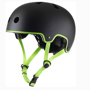 Casque de skateboard, taille réglable, casque de vélo unisexe pour enfant, couleur unie avec aérations - Product Image 1