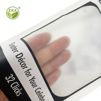 Emballage de bijoux en plastique composite recyclable personnalisé avec fenêtre, fermeture éclair, sachet debout à trois côtés scellés
