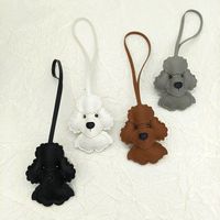 Porte-clés élégant en cuir PU avec impression UV, breloque de sac pour chien de haute qualité, fait à la main, pour sacs et voitures