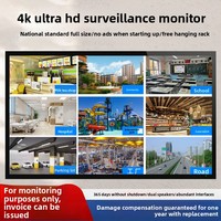 Monitor LED 4K de 90 Hz, 32/43/46/50/55/65/75 Pulgadas, Monitor de Red Android para Monitoreo de Seguridad en Interiores, 1 Año de Garantía