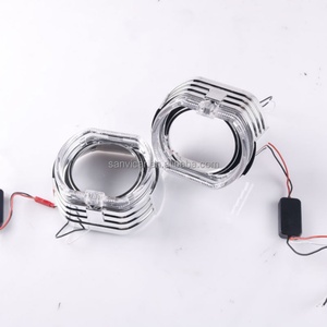 Factory Price 3 Inch Decoration Cover for Car Xenon Projector Lens Headlight With LED Angel-Eye LED DRL Auto Light Rerofit Kits - Product Image 1