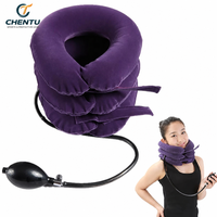 Dispositif de traction cervicale gonflable pour fabricants, masseur en velours entièrement rembourré à trois couches, attelle cervicale pour usage domestique