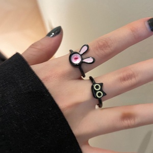 Anillos <span class=keywords><strong>de</strong></span> Moda con Diseño <span class=keywords><strong>de</strong></span> Monstruo <span class=keywords><strong>de</strong></span> Dibujos Animados <span class=keywords><strong>para</strong></span> Mujeres y Niñas, Anillo <span class=keywords><strong>de</strong></span> Corazón con <span class=keywords><strong>Piedra</strong></span> Lunar Brillante, Regalos <span class=keywords><strong>de</strong></span> Cumpleaños, Joyería - Product Image 4