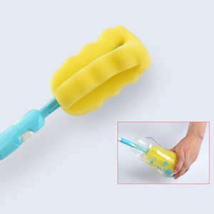 6pcs/set Baby <strong>Bottle</strong> <strong>Brush</strong> Nipple 360-degree Rotating Head Cleaning Sponge Cup <strong>Brush</strong> Kit Baby Milk <strong>Bottle</strong> <strong>Brush</strong> - Product Image 4