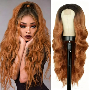 Perruque de cheveux humains de qualité supérieure, 32 pouces, ondulations naturelles, design Air Bang, sans colle, facile à porter - Product Image 1