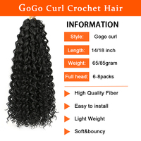 Cheveux Tressés Gogo Curl 14 Pouces Ondulés Synthétiques Courts Bouclés Pour Femme Crochet Ondes Profondes Pour Tresses Vente en Gros