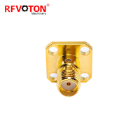 Adaptateur coaxial RF BMA mâle vers SMA femelle à bride 4 trous, connecteur droit