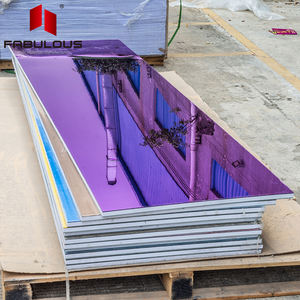 FABULOUS 1220x 2440mm 4x8ft 3mm環境に優しいアクリルミラーシート切断カスタマイズ可能なバイオレットパネル広告/壁用 - Product Image 1