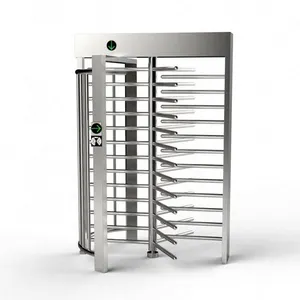 Semiautomatic Mechanism High Security 304SS Full Height Turnstile Gate For Pedestrian