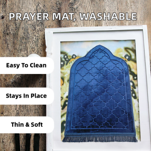 Tappetino da Preghiera Islamico Personalizzato in Morbido Poliestere Raschel, Set Regalo per Casa e Viaggio, Realizzato a Macchina - Product Image 2