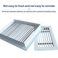 Grille d'aération auto-pliante simple/double couche, diffuseur carré anti-pluie à lamelles