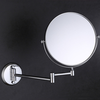 Miroir de maquillage cosmétique pliable à double face avec grossissement 3x moderne, miroir mural pour la douche