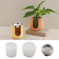CARATTE Moule rond en silicone pour brûleur d'huile essentielle en cristal écologique Moule en silicone pour chauffe-plat Poêle hydroponique Moule pour pot de plante