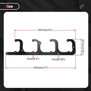 Lsx Exchange Truck Rocker Arm <b>Bracket</b> D581 D514A D510C Aluminum Alloy Black And <b>Silver</b> For Replace Repair - Product Image 2