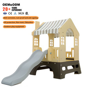Tobogán de alta calidad para niños pequeños con forma de casa, ideal para parques infantiles y centros de actividades comunitarias. - Product Image 1