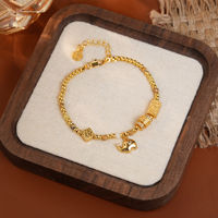 Bracelet perlé TANGPEI pour femme avec pendentif éléphant doré, en alliage et pierres, bijoux de mode