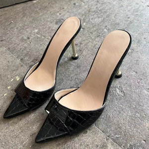 Sandalias de Tacón Alto con Punta Abierta y Estampado de Serpiente, Tacones Finos a la Moda Europea y Americana para Mujer - Product Image 4
